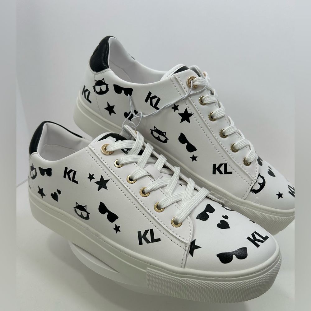 NWOB Karl Lagerfeld Paris Women's Lace Up Low Top Sneakers